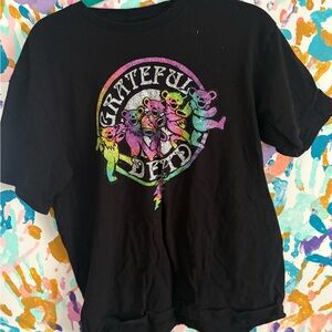 Grateful Dead Black Tee with Colorful Bears